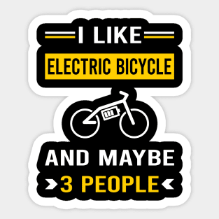 3 People Electric Bicycle E Bike Ebike Sticker